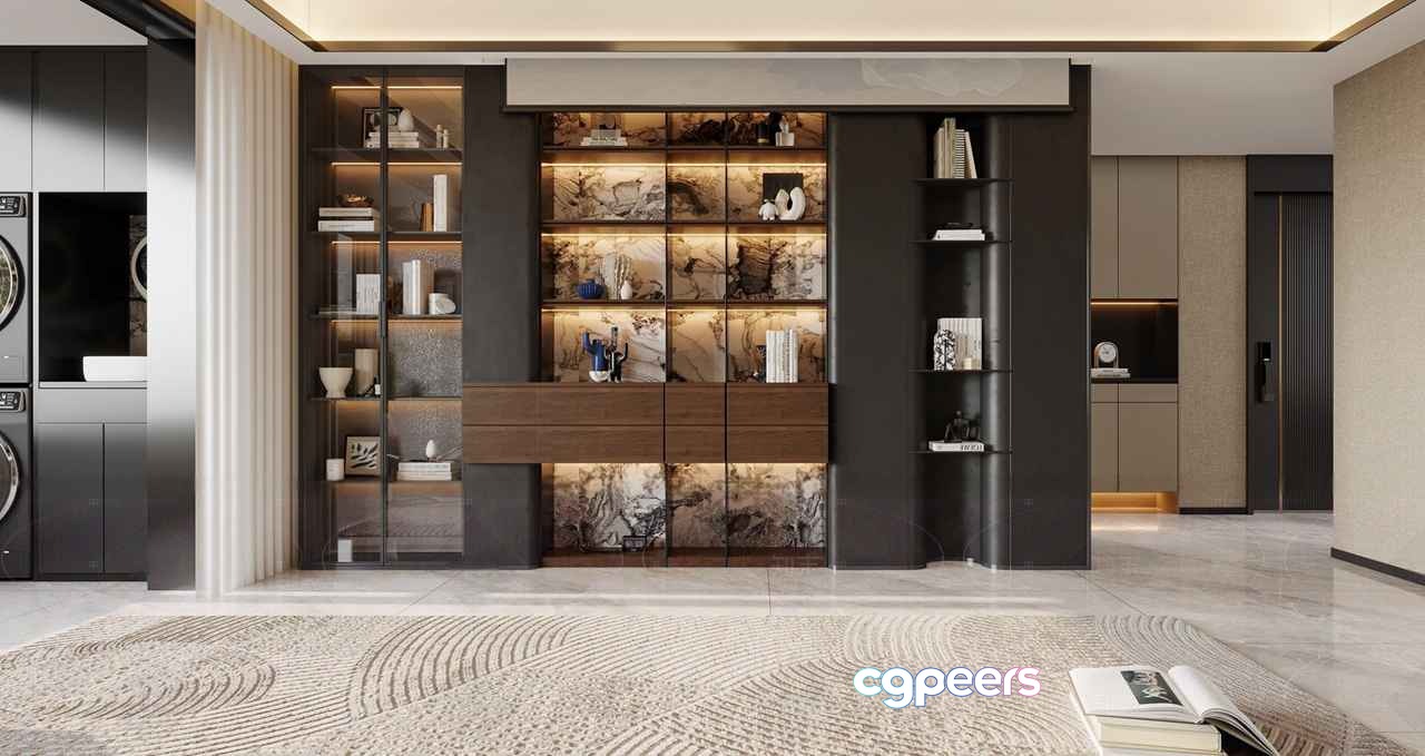 Modern Living Room 3D Model - 4387 - VRAY Render Modern Living Room 3D Model - 4387 - VRAY Render