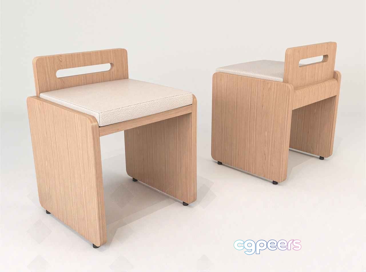 Light-Colored Wooden Chairs 3D Model - 8872 - VRAY Render Light-Colored Wooden Chairs 3D Model - 8872 - VRAY Render
