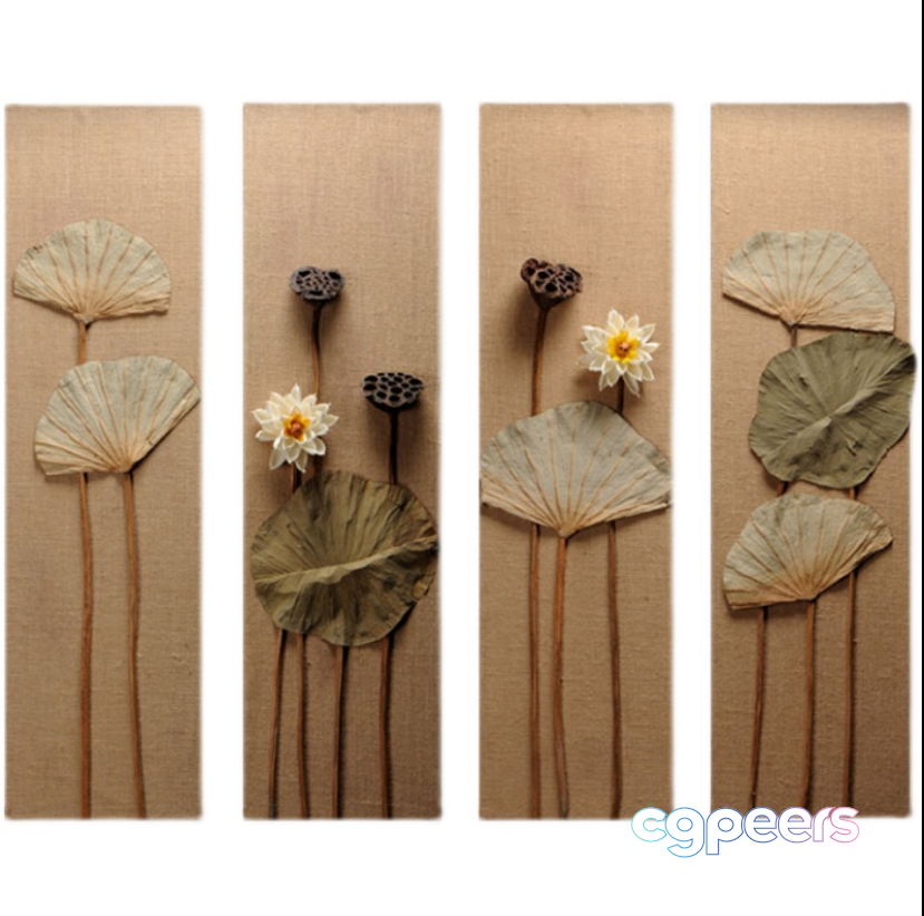 A Set Of Dried Flower Art 3D Model - 19530 - VRAY Render A Set Of Dried Flower Art 3D Model - 19530 - VRAY Render