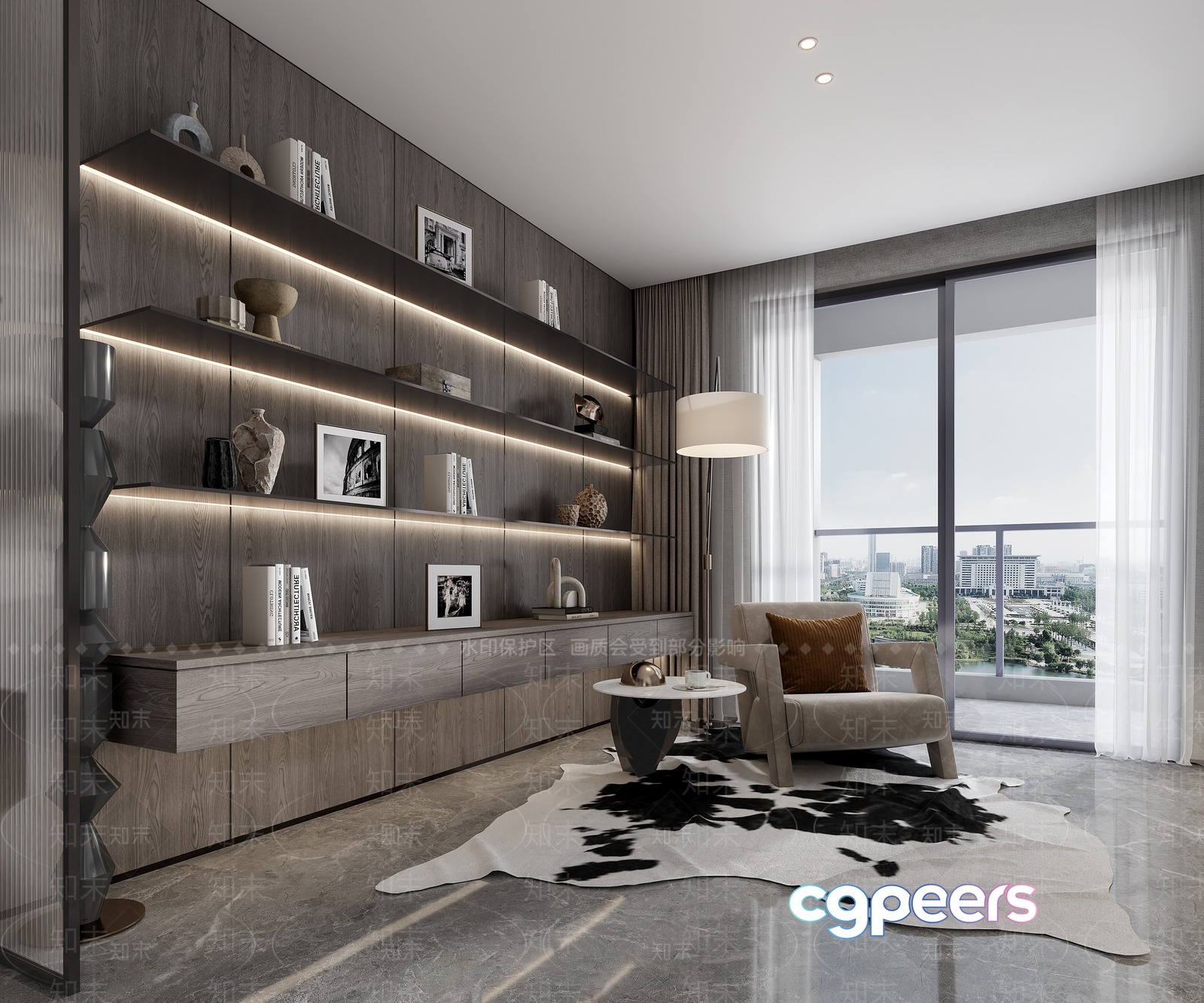 Modern Living Room 3D Model - 5489 - VRAY Render Modern Living Room 3D Model - 5489 - VRAY Render