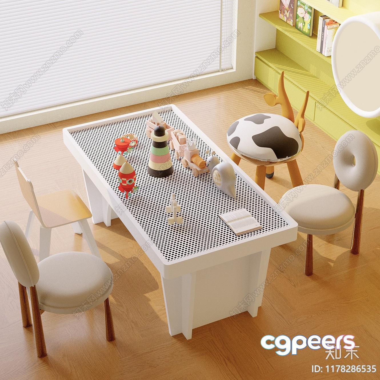 Modern Kids' Play Area 3D Model - 7132 - VRAY Render