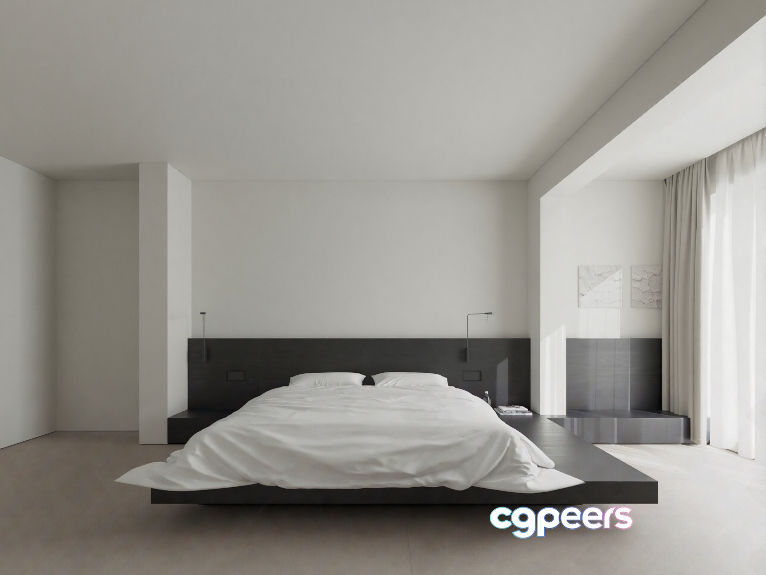 Modern Minimalist Bedroom 3D Model - 15173 - VRAY Render Modern Minimalist Bedroom 3D Model - 15173 - VRAY Render