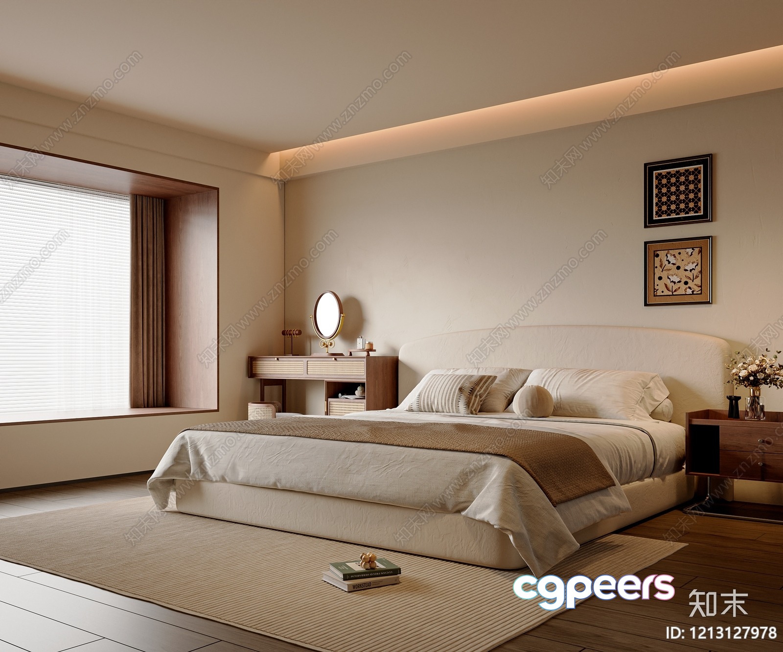 Cozy Bedroom 3D Model - 5607 - VRAY Render Cozy Bedroom 3D Model - 5607 - VRAY Render