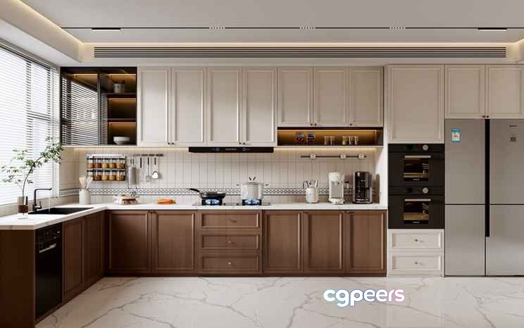 Modern Kitchen 3D Model - 14347 - VRAY Render Modern Kitchen 3D Model - 14347 - VRAY Render