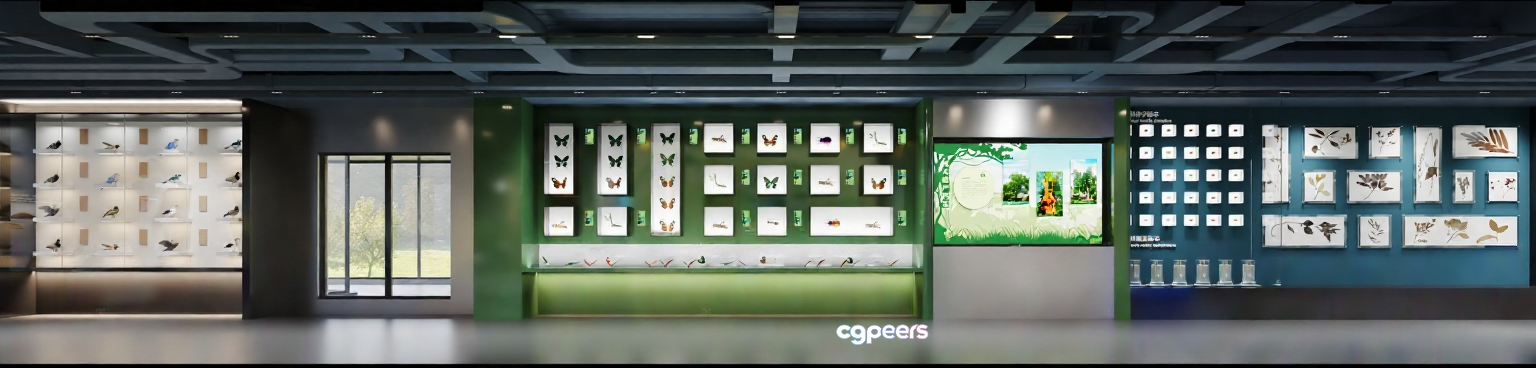 Modern Museum Display 3D Model - 13401 - VRAY Render