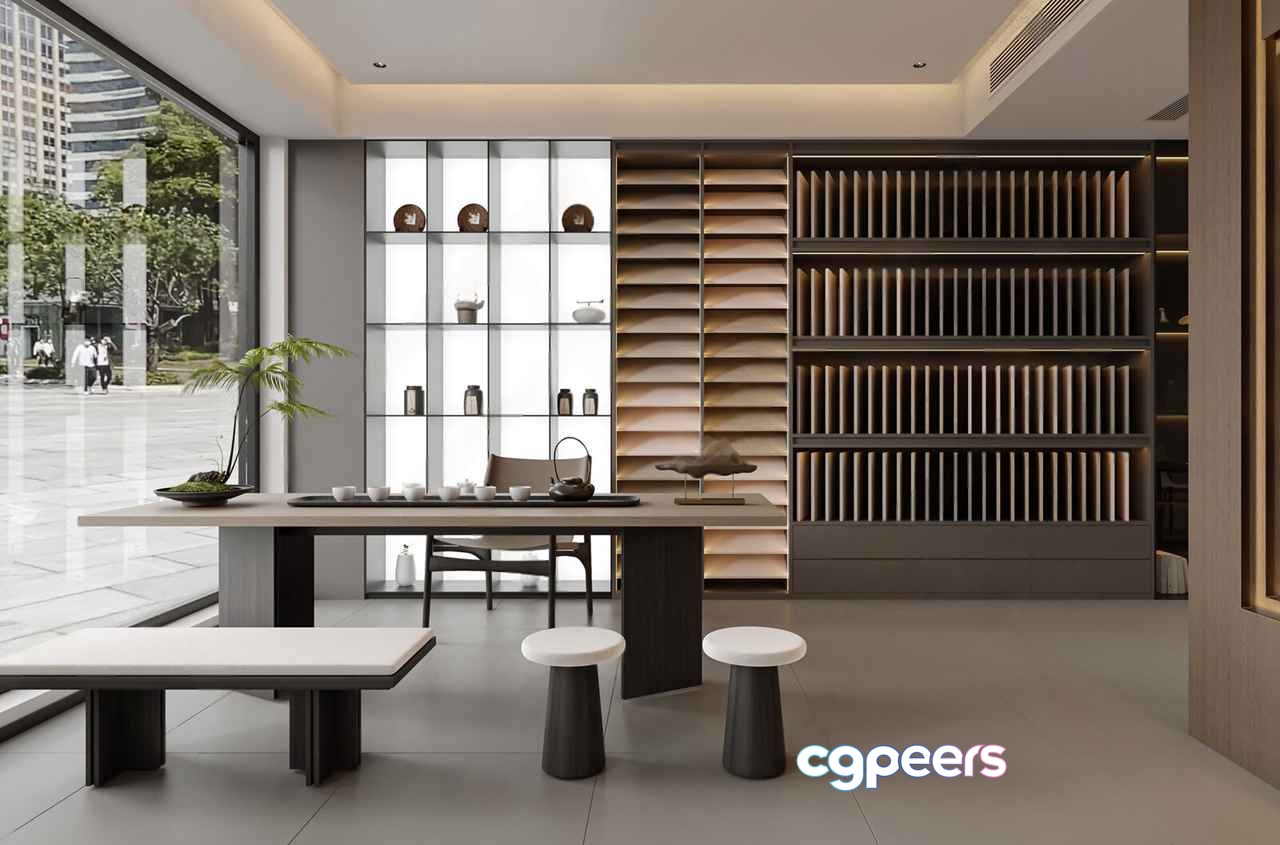 A Modern Dining Room 3D Model - 12141 - VRAY Render A Modern Dining Room 3D Model - 12141 - VRAY Render