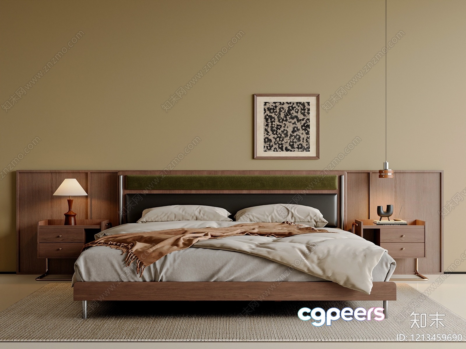 Cozy Bedroom 3D Model - 6306 - VRAY Render