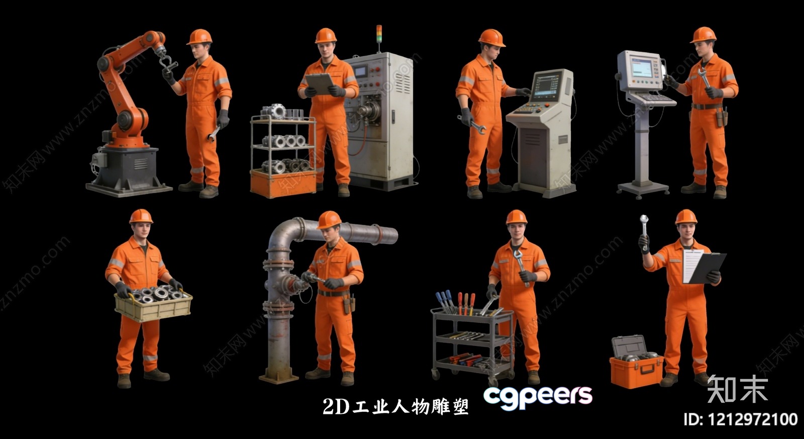 3D Factory Workers 3D Model - 13736 - VRAY Render 3D Factory Workers 3D Model - 13736 - VRAY Render