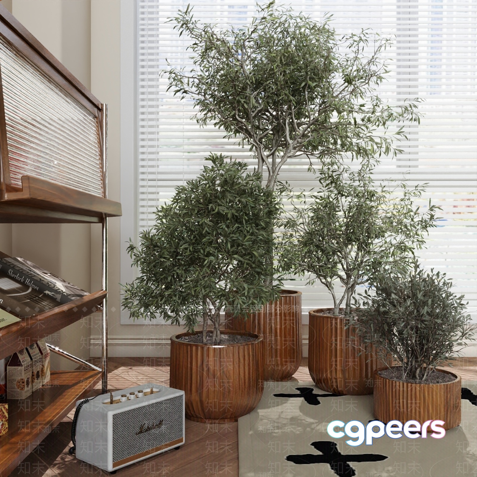 Cozy Indoor Plant Space 3D Model - 7849 - VRAY Render