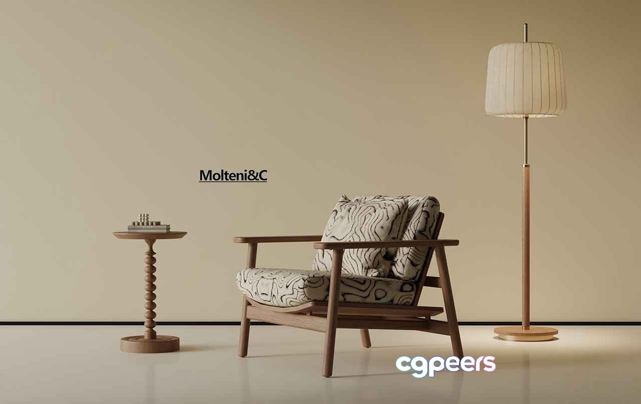 A Modern Chair 3D Model - 22972 - VRAY Render