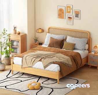 Cozy Bedroom 3D Model - 19622 - VRAY Render