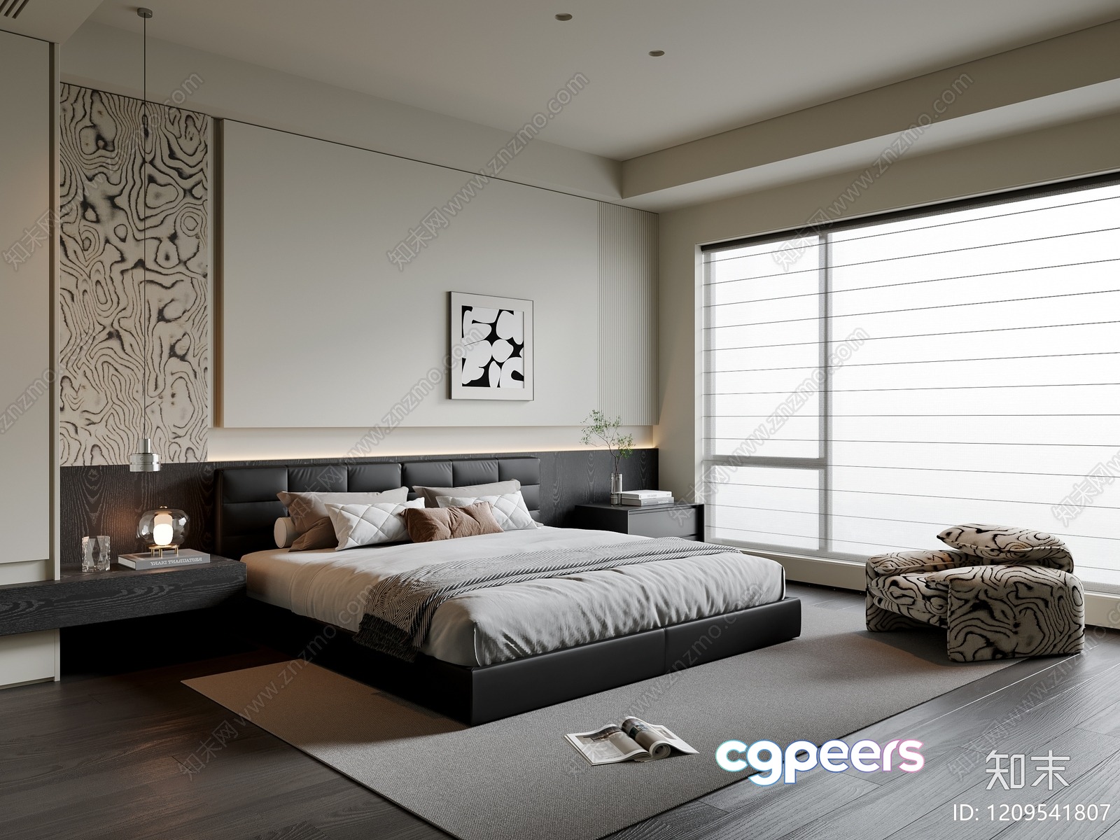 Modern Minimalist Bedroom 3D Model - 22494 - VRAY Render Modern Minimalist Bedroom 3D Model - 22494 - VRAY Render