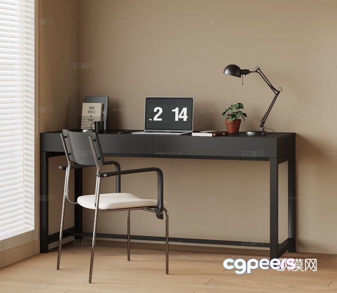 Modern Office Desk 3D Model - 3705 - VRAY Render