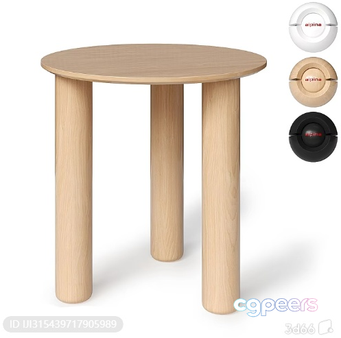 A Small Table 3D Model - 326 - VRAY Render
