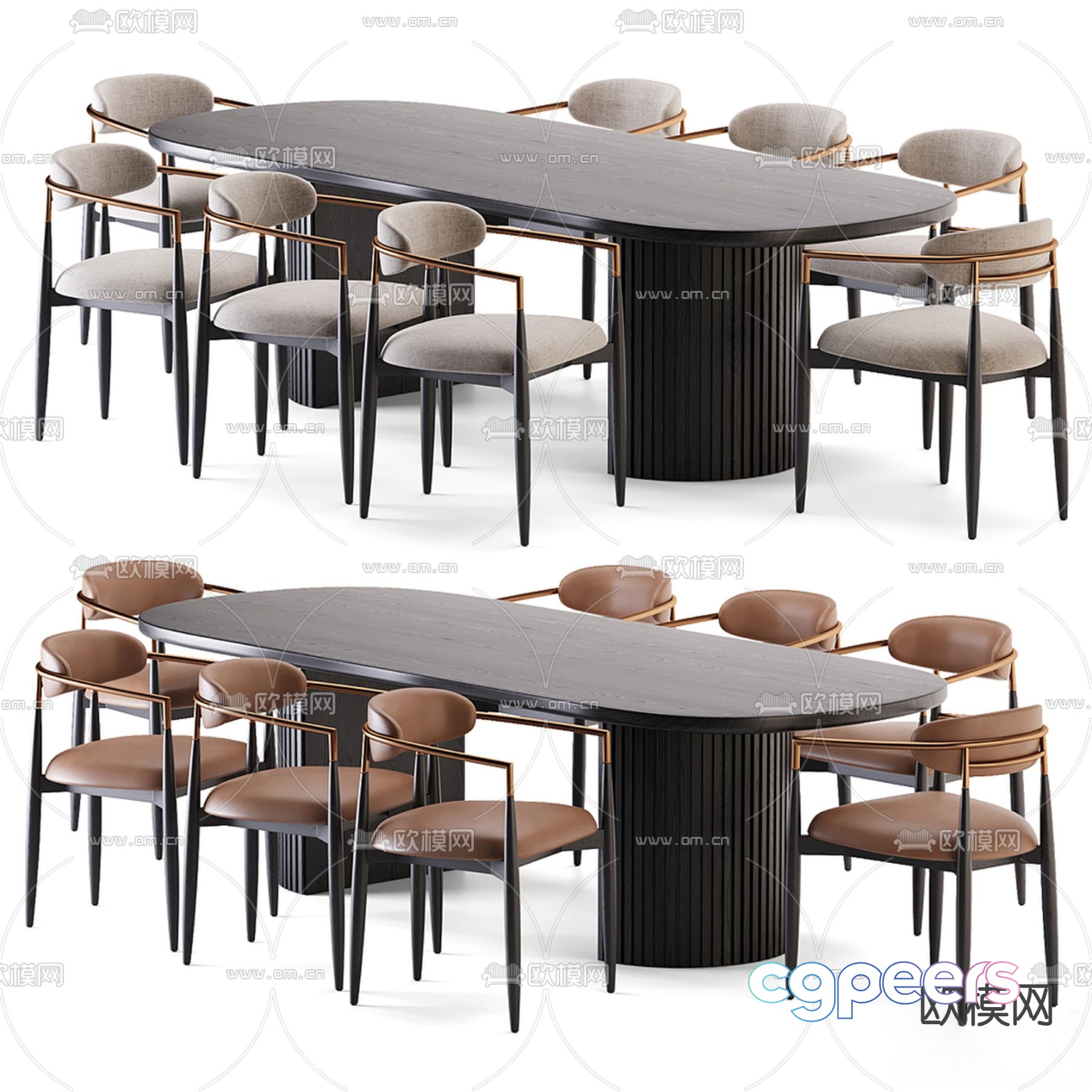 Modern Dining Table Set 3D Model - 1932 - VRAY Render Modern Dining Table Set 3D Model - 1932 - VRAY Render