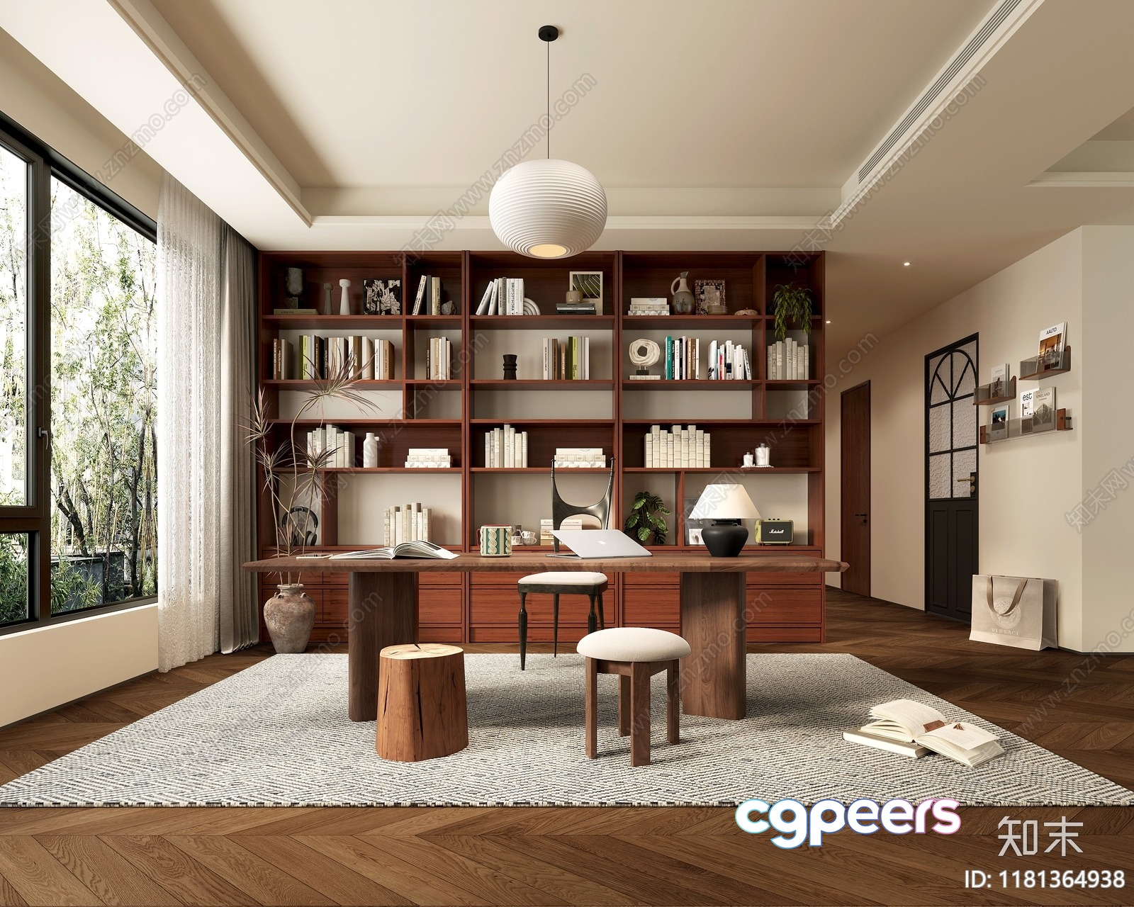 A Modern Home Office 3D Model - 5567 - CORONA Render