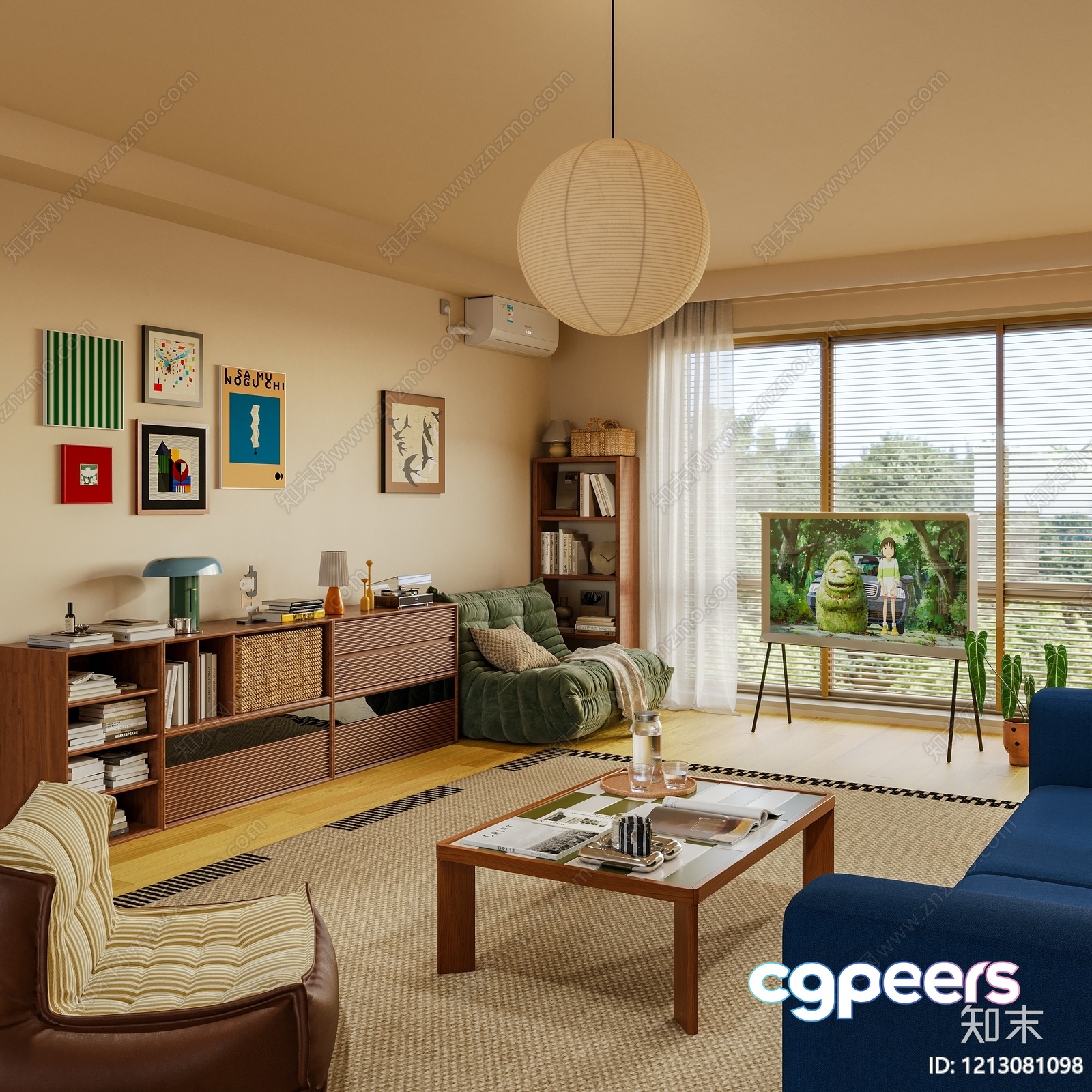 Modern Living Room 3D Model - 9534 - VRAY Render Modern Living Room 3D Model - 9534 - VRAY Render