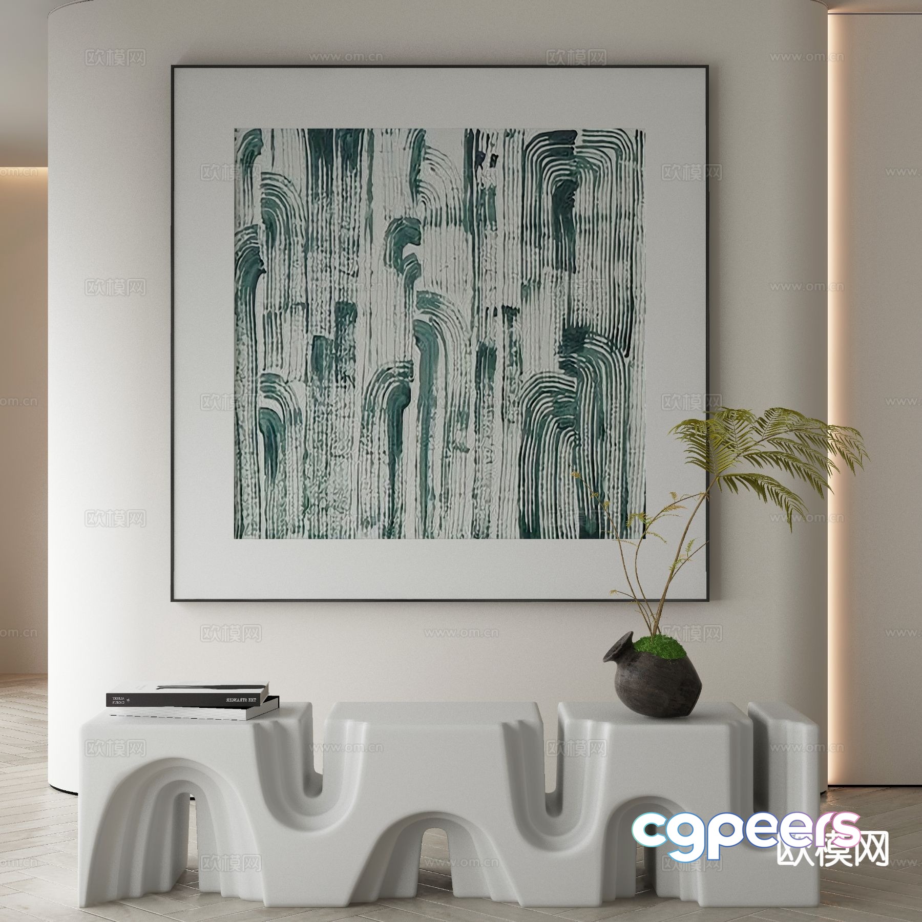 Modern Minimalist Interior 3D Model - 14962 - VRAY Render