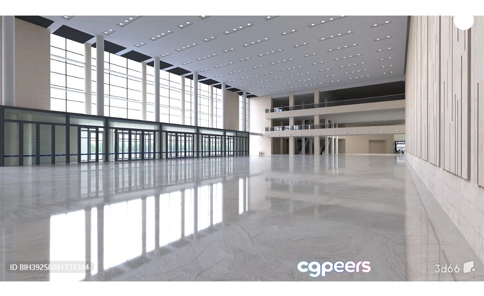 Empty Large Room 3D Model - 16343 - VRAY Render