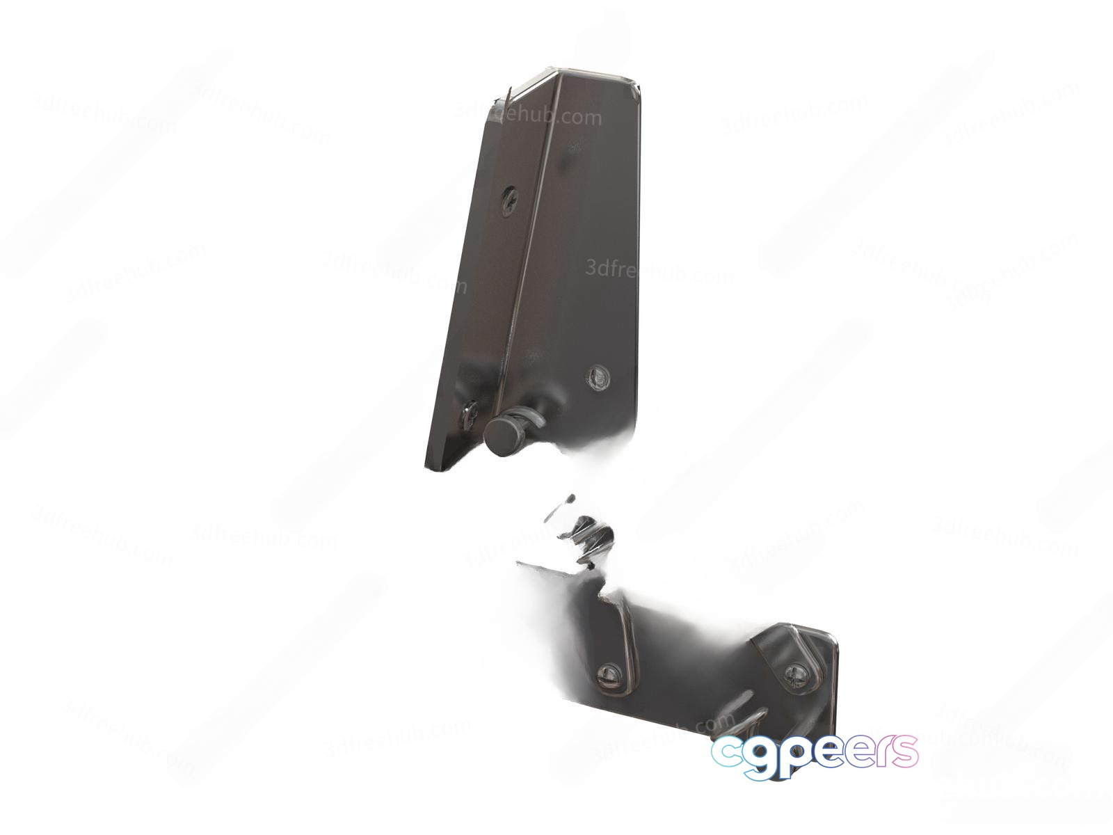 A Black Metal Bracket 3D Model - 20426 - VRAY Render