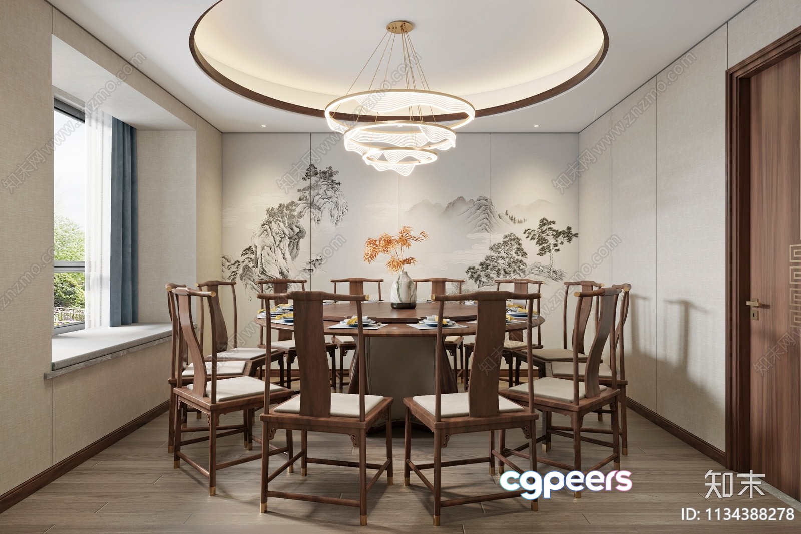 Modern Dining Room 3D Model - 6105 - VRAY Render Modern Dining Room 3D Model - 6105 - VRAY Render