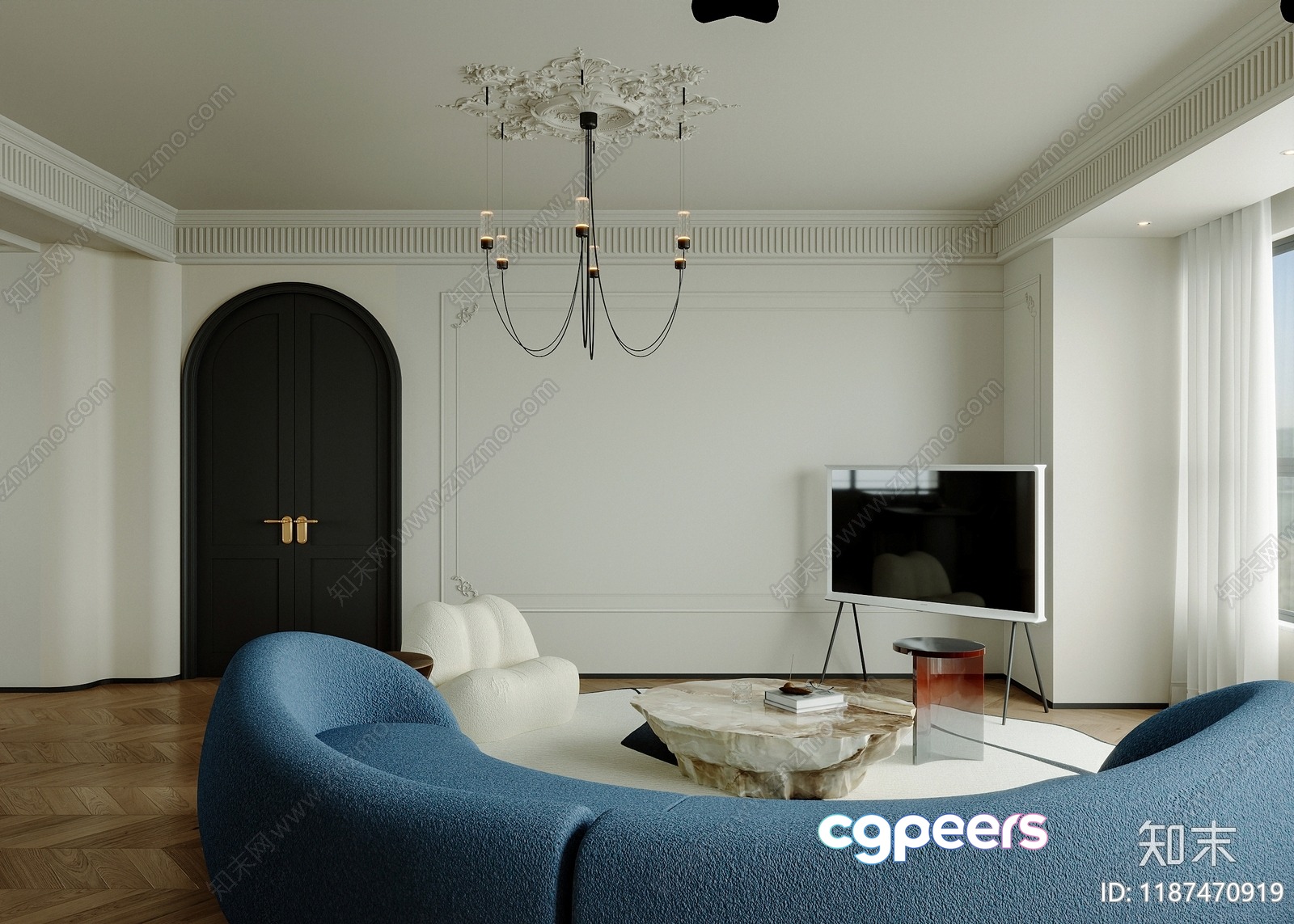 Modern Living Room 3D Model - 10689 - CORONA Render Modern Living Room 3D Model - 10689 - CORONA Render
