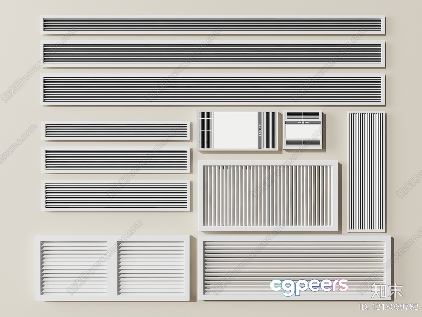 The Main Subject Is A Collection Of Vents And The Key Characteristic Is That 3D Model - 3296 - VRAY Render