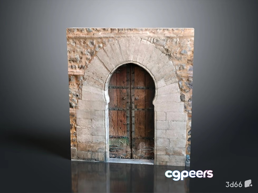 An Old Wooden Door 3D Model - 23023 - VRAY Render