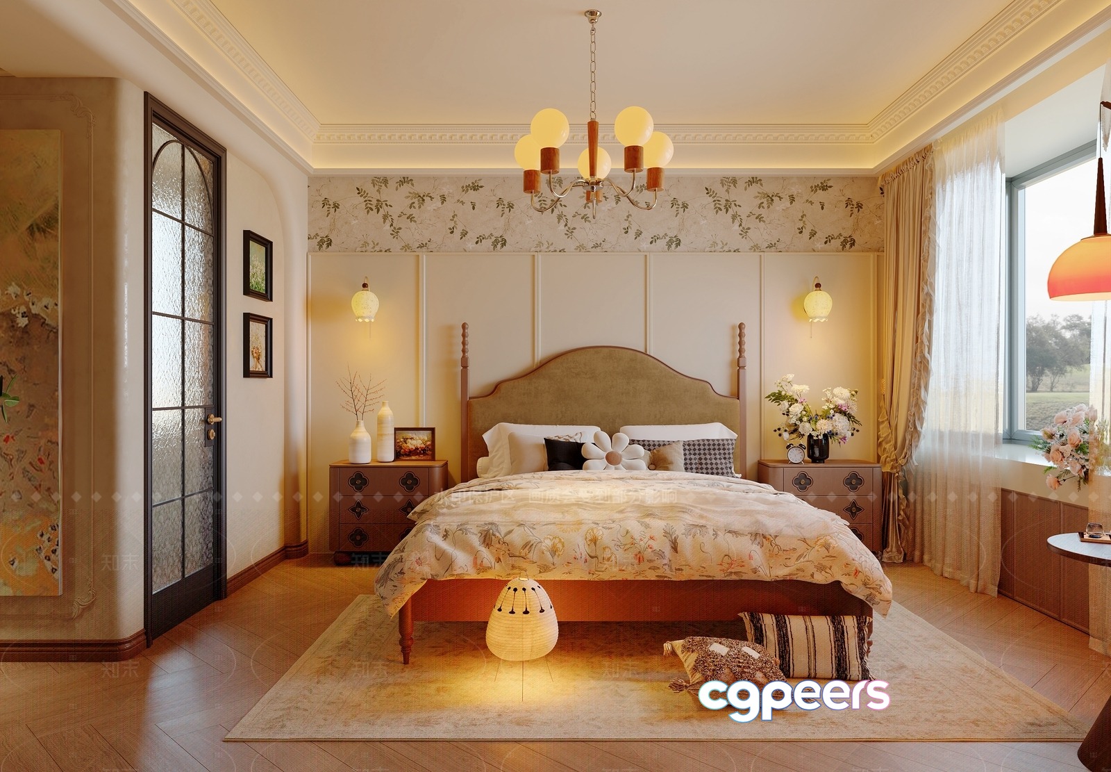Cozy Bedroom 3D Model - 8261 - VRAY Render