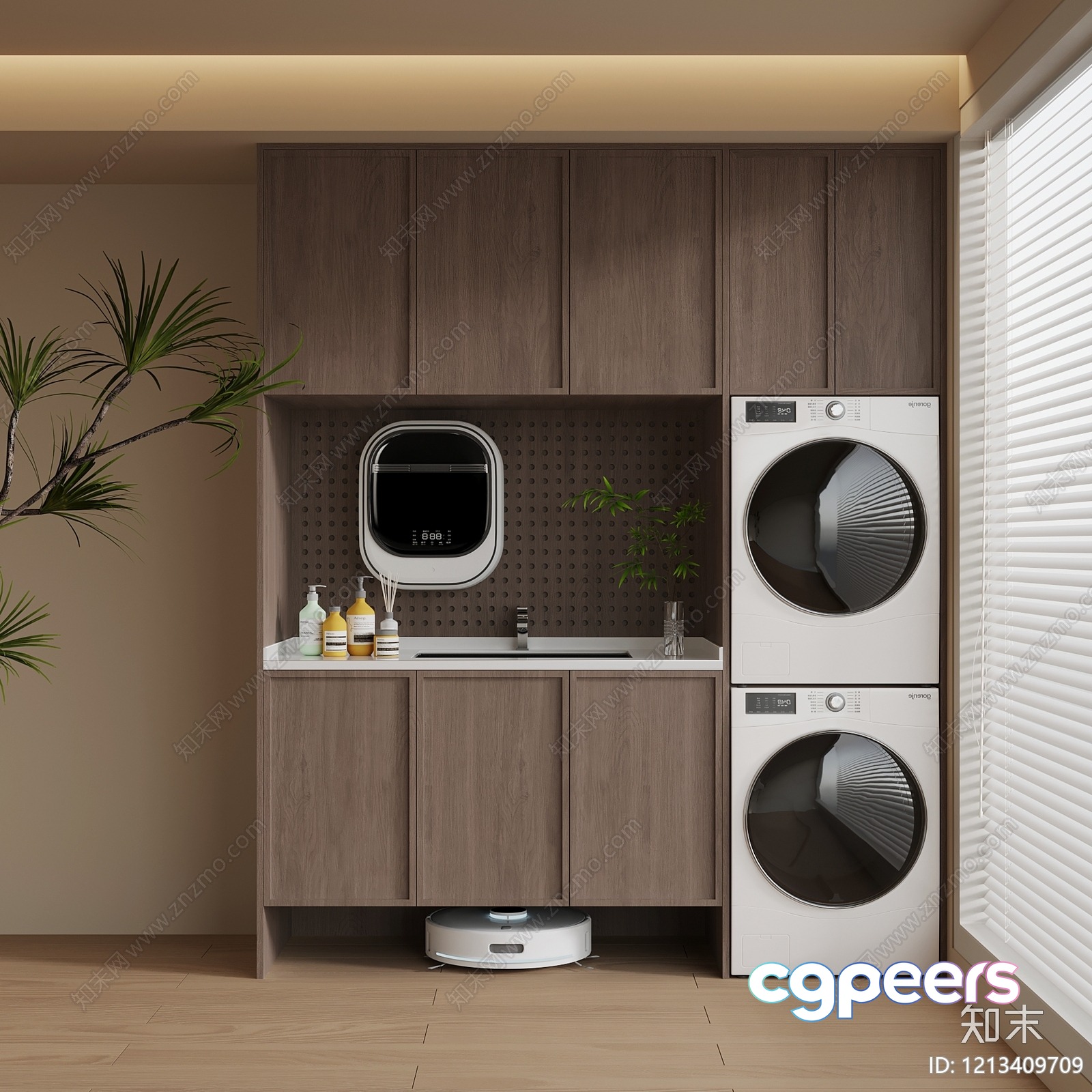 Modern Laundry Room 3D Model - 14878 - VRAY Render Modern Laundry Room 3D Model - 14878 - VRAY Render