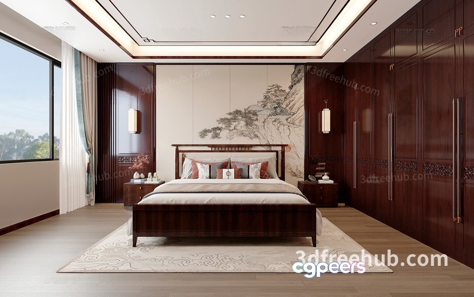 Cozy Bedroom 3D Model - 20552 - VRAY Render