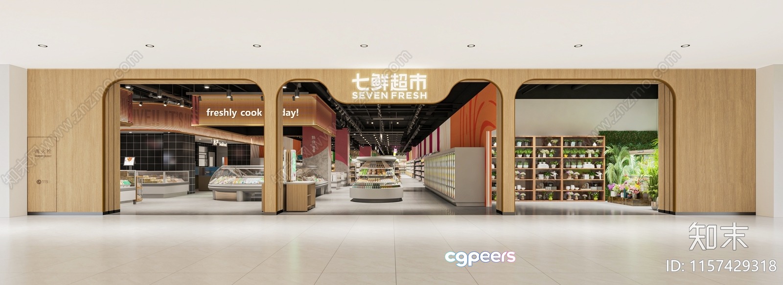 Modern Supermarket 3D Model - 8360 - VRAY Render Modern Supermarket 3D Model - 8360 - VRAY Render