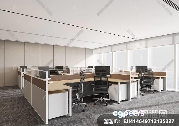 Modern Office Space 3D Model - 5036 - CORONA Render