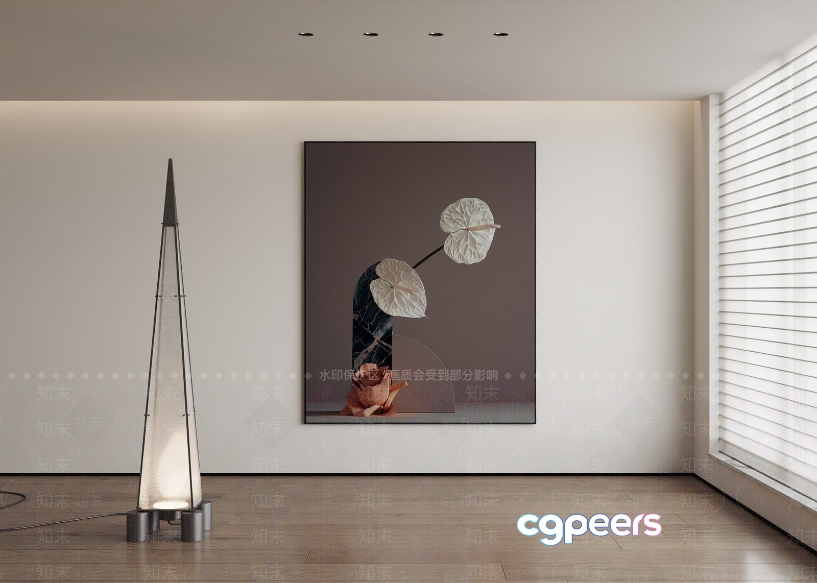 Modern Living Room 3D Model - 16954 - VRAY Render
