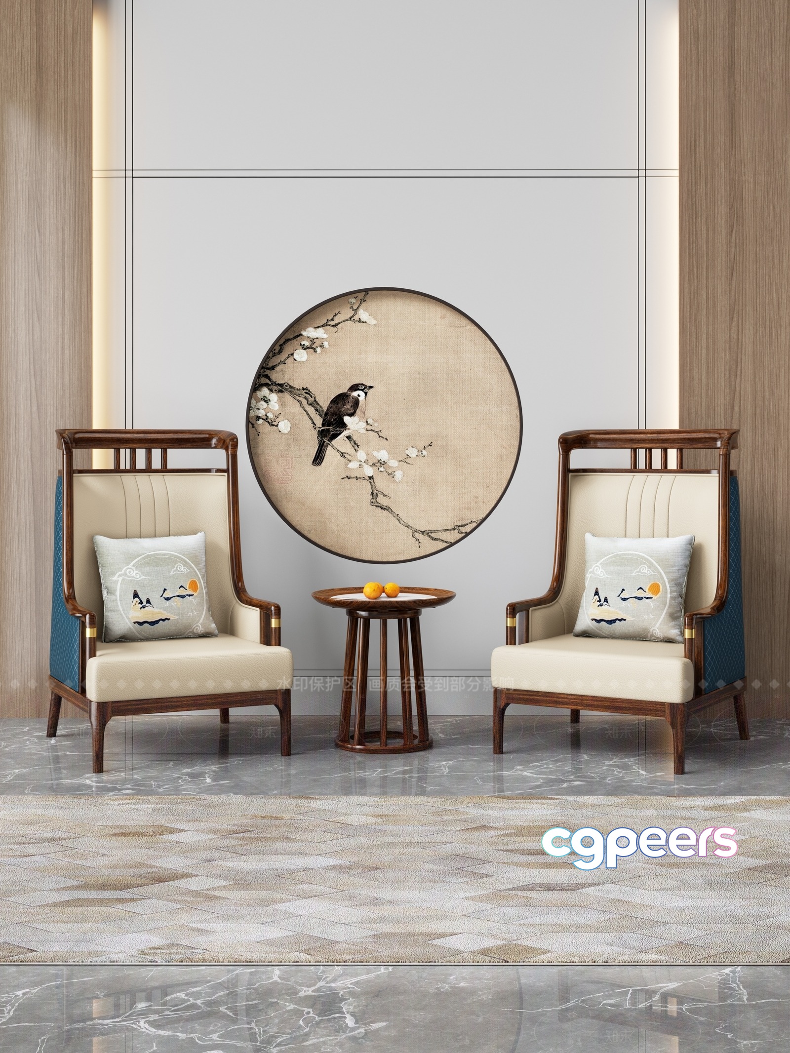 Traditional Chinese Sitting Area 3D Model - 21693 - VRAY Render Traditional Chinese Sitting Area 3D Model - 21693 - VRAY Render