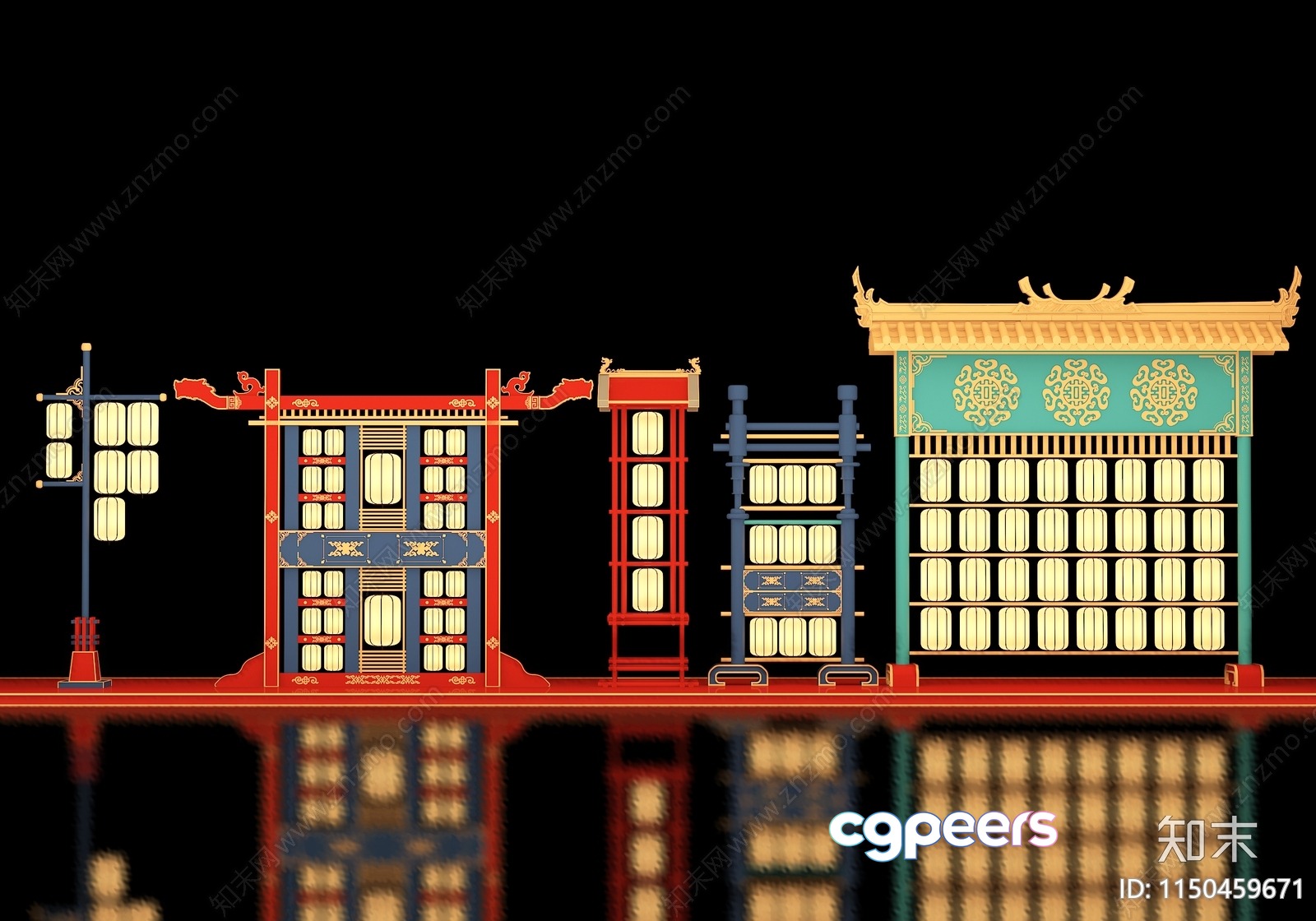 Traditional Asian-Style Furniture 3D Model - 4327 - VRAY Render