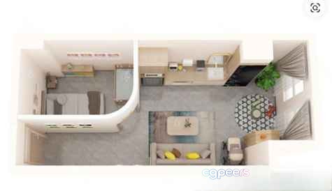 Modern Studio Apartment 3D Model - 10517 - VRAY Render