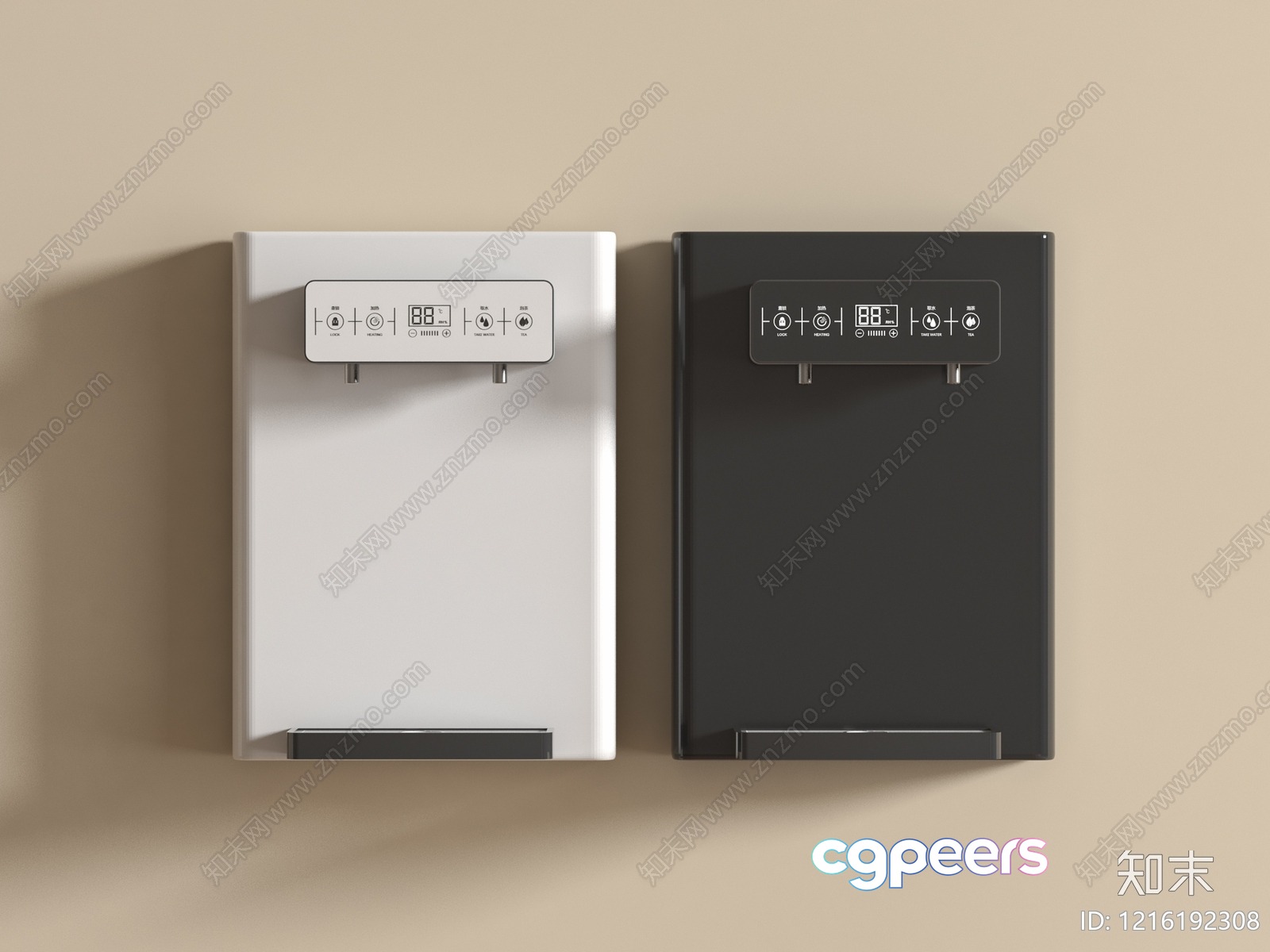 A White And Black Water Cooler 3D Model - 13439 - VRAY Render A White And Black Water Cooler 3D Model - 13439 - VRAY Render