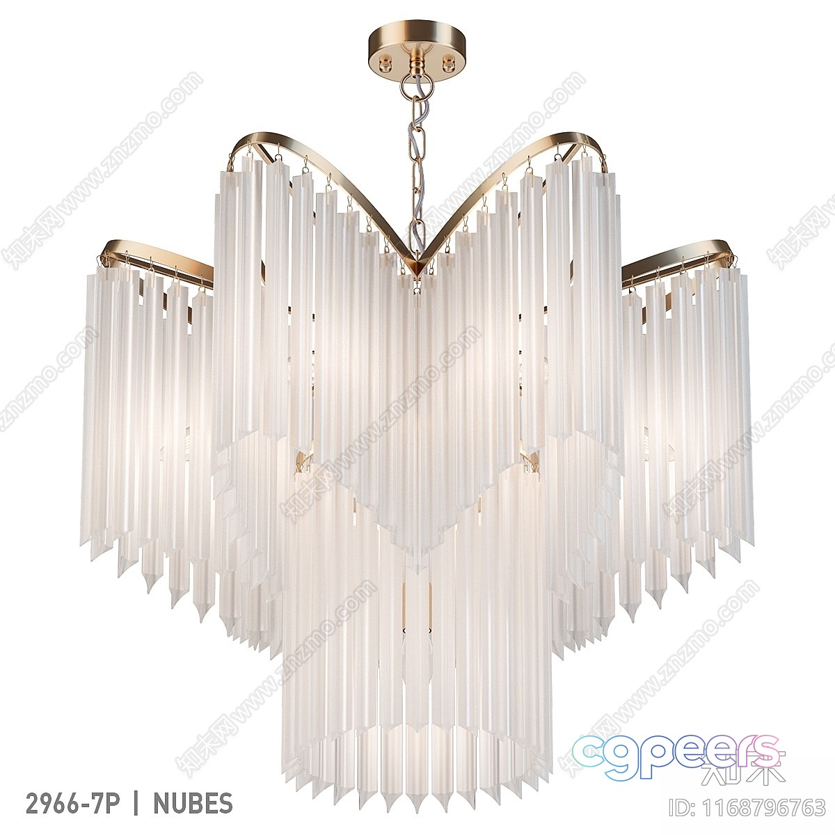 Gold Light Fixture 3D Model - 1829 - VRAY Render