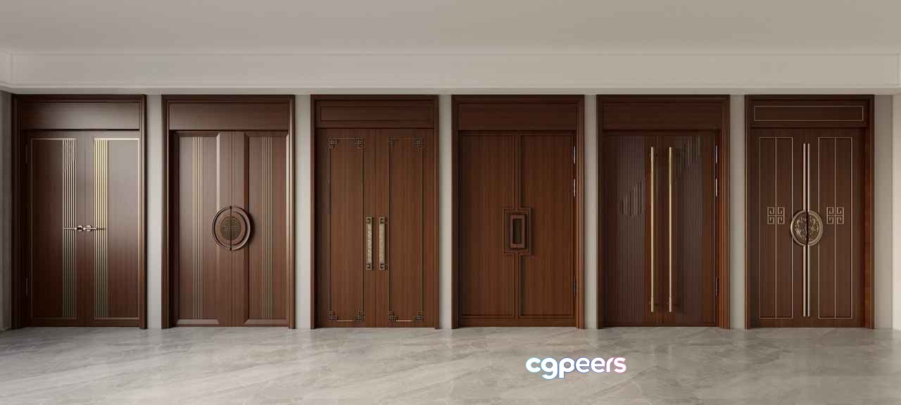 Six Doors 3D Model - 9718 - VRAY Render Six Doors 3D Model - 9718 - VRAY Render