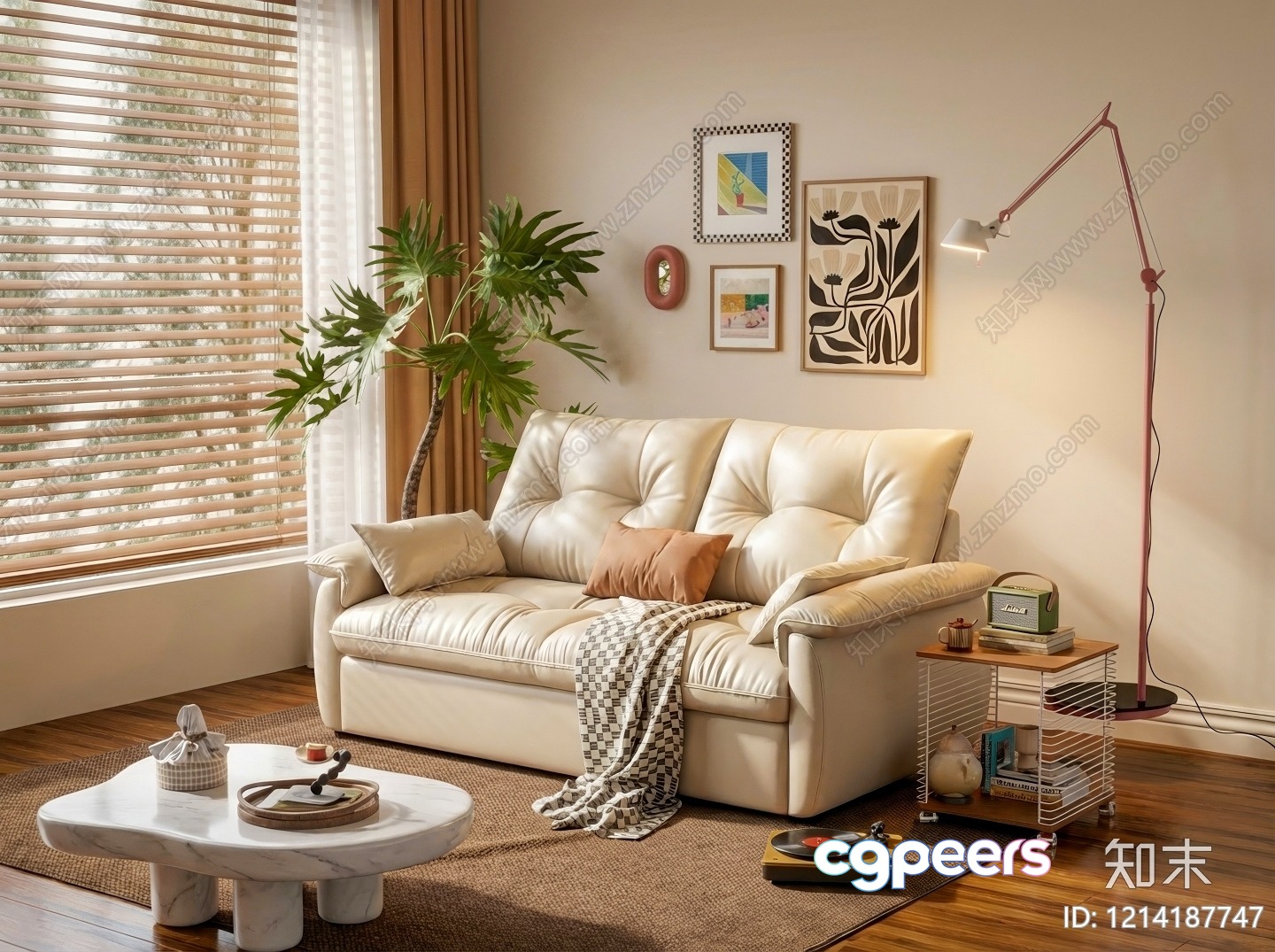 Modern Living Room 3D Model - 16520 - VRAY Render