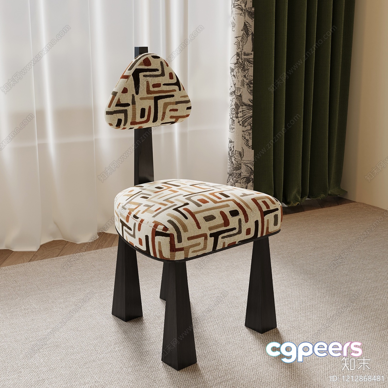 Cozy Living Room Chair 3D Model - 2798 - VRAY Render