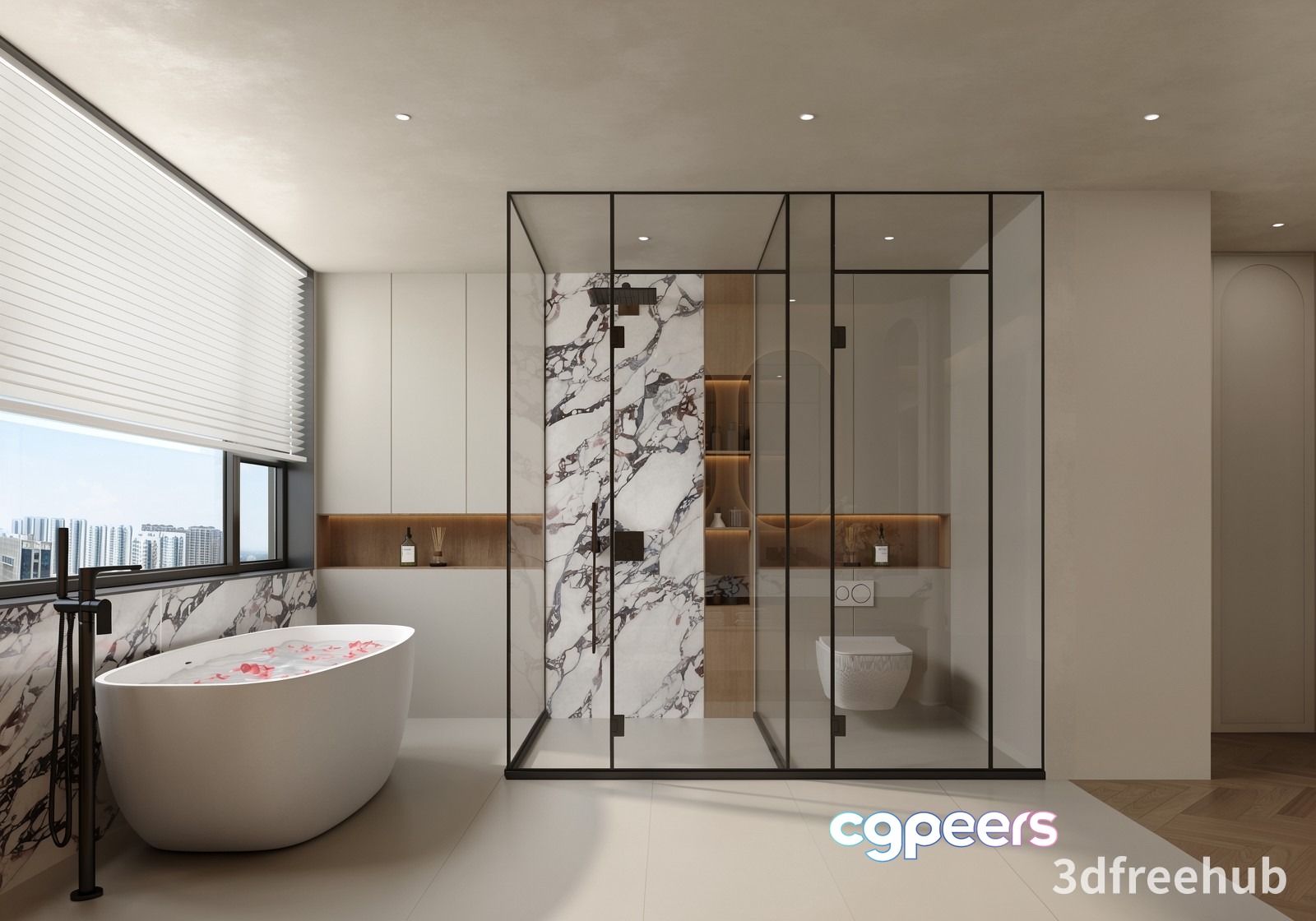 A Bathroom With A Bathtub 3D Model - 20493 - VRAY Render A Bathroom With A Bathtub 3D Model - 20493 - VRAY Render