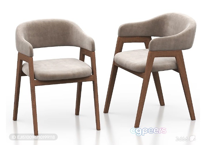 Wooden Dining Chairs 3D Model - 3350 - VRAY Render