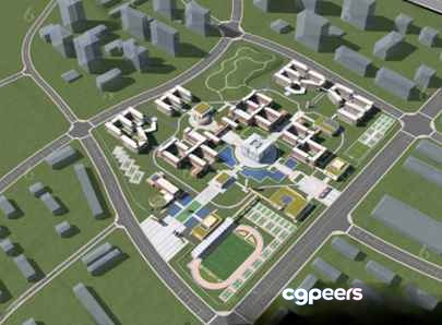 A 3D Map Of A City 3D Model - 6230 - VRAY Render