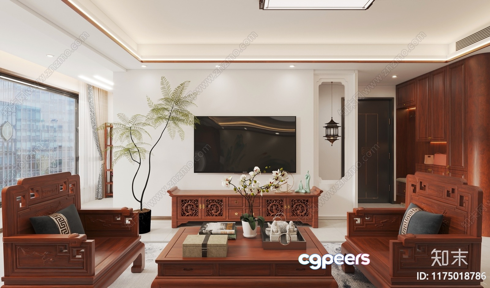 Modern Living Room 3D Model - 16531 - VRAY Render