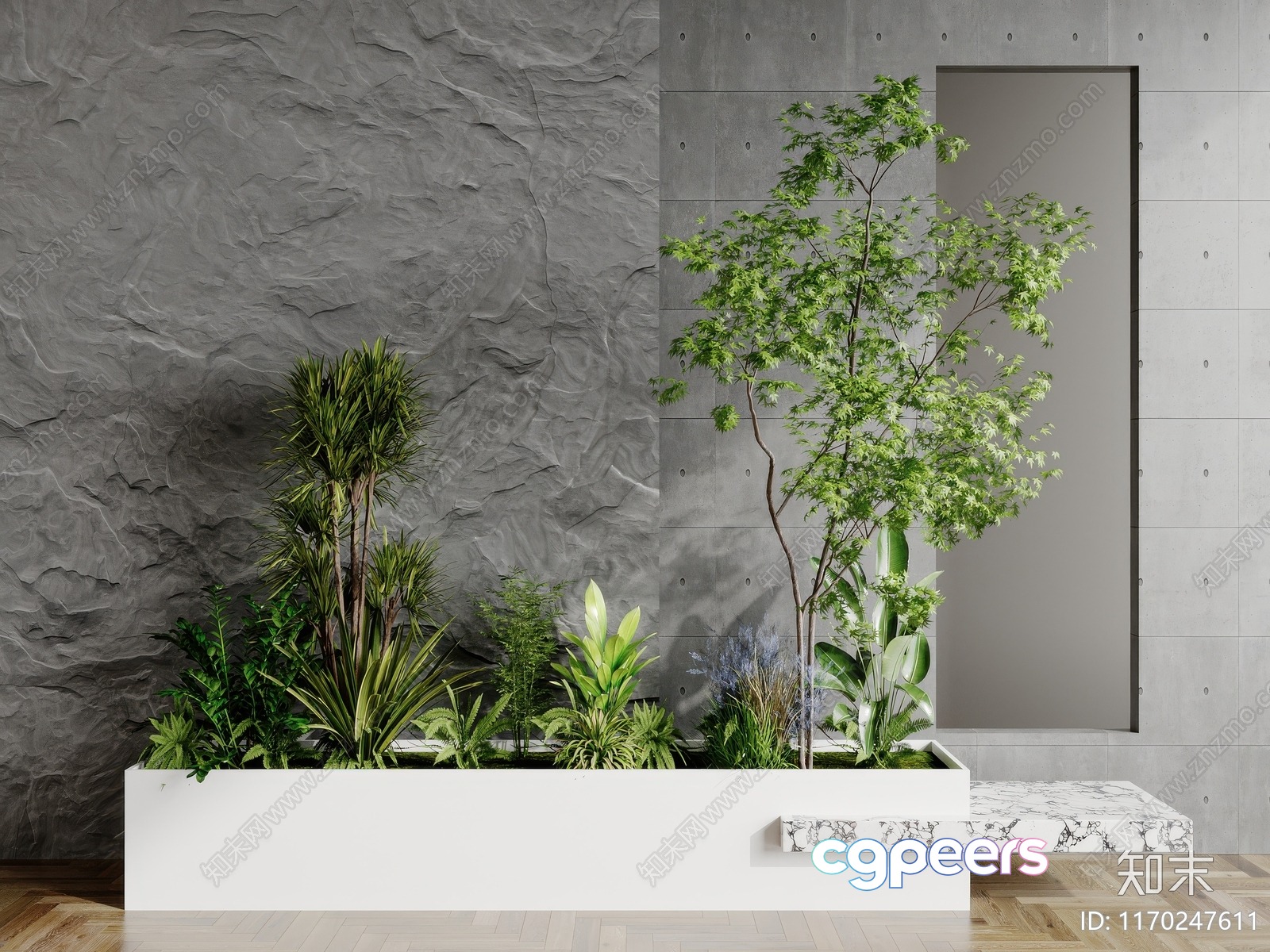 Modern Indoor Garden 3D Model - 16602 - VRAY Render