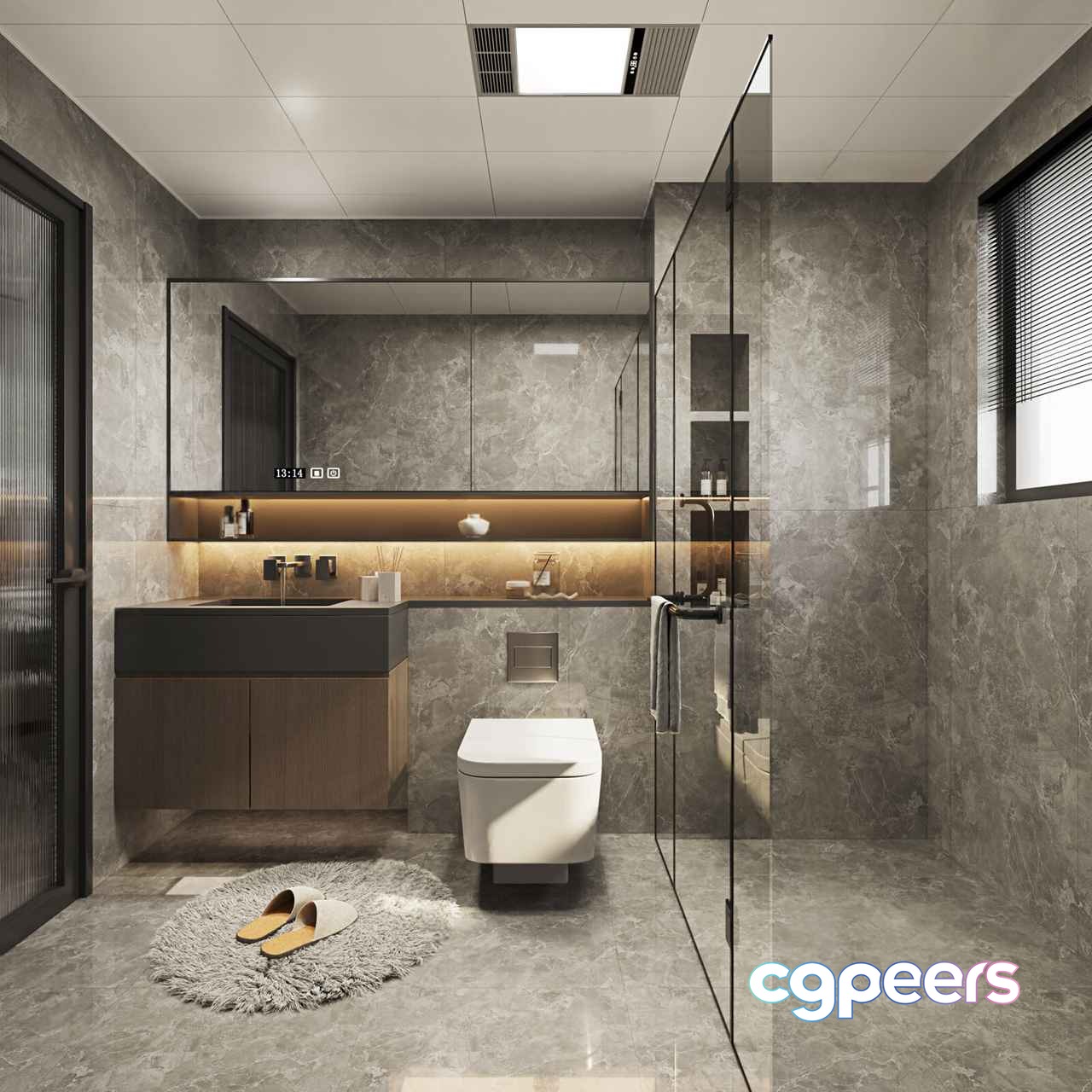 Modern Bathroom 3D Model - 21646 - CORONA Render