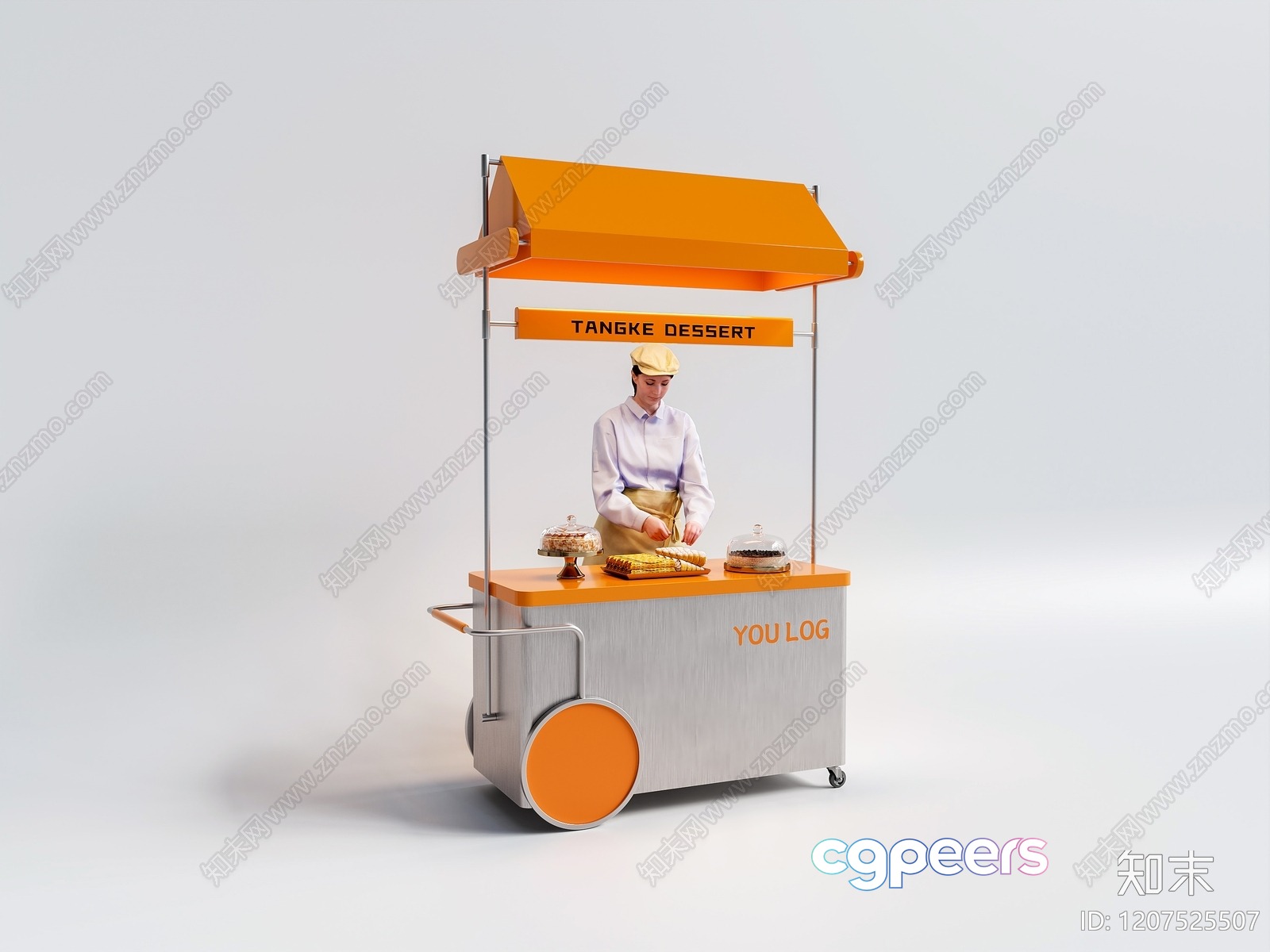 A Street Vendor Cart 3D Model - 6322 - CORONA Render