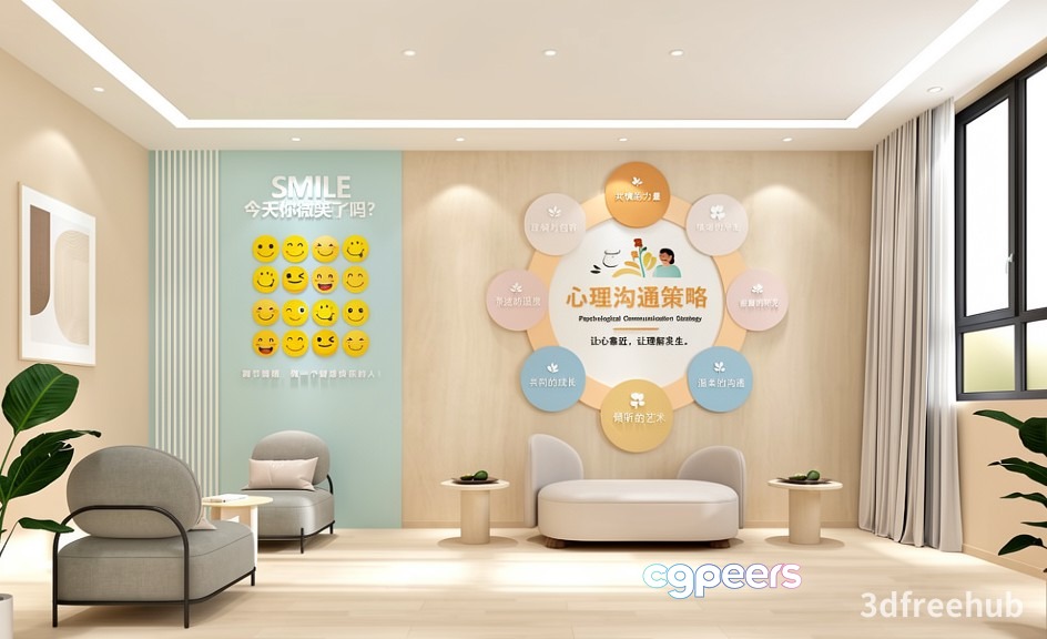 Modern Waiting Room 3D Model - 21265 - VRAY Render